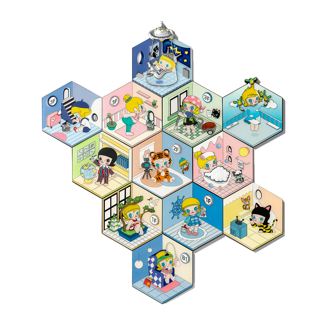 POP MART A Boring Day With Molly Fridge Magnet Blind Box